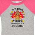 thumbnail image 4 of Inktastic This Little Turkey is Going to Be a Big Sister Girls Baby Bodysuit, 4 of 5