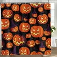thumbnail image 3 of Halloween Pumpkins Shower Curtain Set Party Decor Bath Curtain 12 Hooks Include 72x72 inch Waterproof Polyester Fabric, 3 of 7