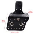 thumbnail image 4 of Riwesomey Alforja para motocicleta, resistente al desgaste, de viaje, de gran capacidad, portátil, impermeable, para cola de motocicleta, fácil Accesorios para motos Negro/Cabeza de leopardo, 4 of 6