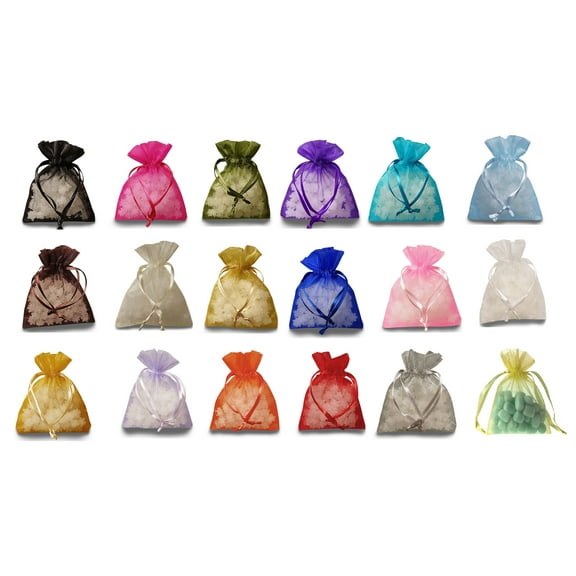 3"x4" Organza Wedding Party Favor Gift Candy Sheer Bags Jewelry Pouch 48 Pcs