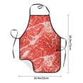 thumbnail image 4 of Naloa 1Pack Adjustable Bib Apron Waterdrop Resistant Cooking Kitchen Aprons for Women Men Chef, Beef Steaks Print, 4 of 5