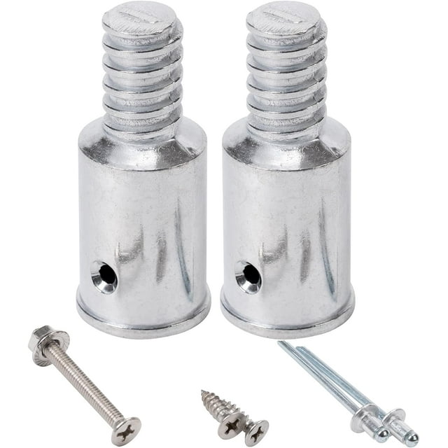(2-Pack) 1" Threaded Tips Replacement for Extension Poles Repairing, Push Broom Handle Threaded End