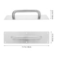thumbnail image 2 of SEWCHICS Poignée de Plaque de Porte Poussoir en Acier Inoxydable Argenté Carré pour Milieux Résidentiels 1ensemble, 2 of 8