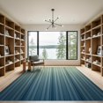 thumbnail image 2 of ODIKA 9'x12' Washable Area Rug Lime Striped Evenly Spaced Ombre Ticking Repeating Stripe Motif for Dining Room, Basement, Large Office, Non-Slip Chair-Friendly, 2 of 7