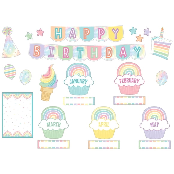 Set de tablones de anuncios, recursos creados por maestros, pastel pop