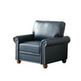 thumbnail image 4 of Blue faux leather cover - Comfortable polyester back - Living room decor - Attractive single chair, 4 of 4