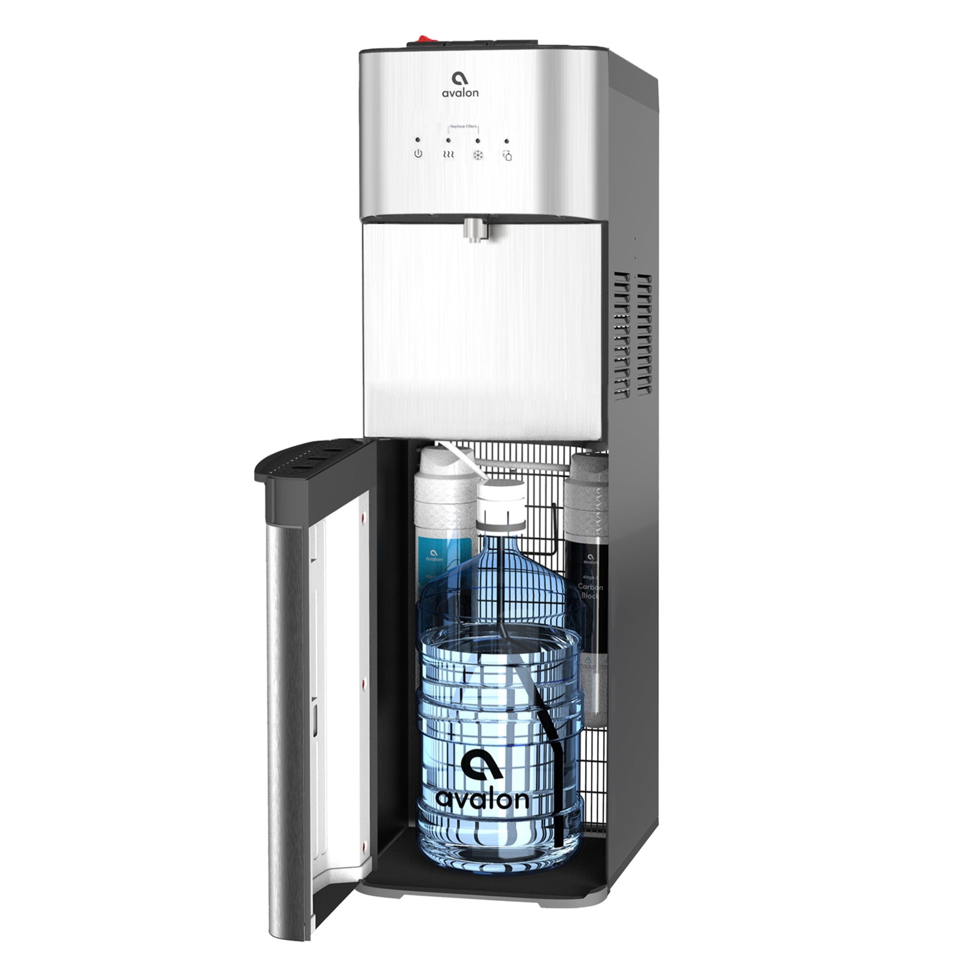 Avalon Bottom Loading Water Cooler with Filtration, Stainless Steel, 3 Gallon Capacity