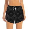 thumbnail image 2 of Balery Black Poker Pantalones cortos deportivos para mujer con forro y dos bolsillos, elásticos, para entrenamiento, gimnasio, yoga-Medium, 2 of 7