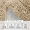 thumbnail image 5 of Luxury Toilet Rugs U-Shaped 20x20, Extra Soft and Absorbent Microfiber Bathroom Rugs, Non-Slip Plush Shaggy Bath Mat, Machine Wash Dry, Contour Bathroom Mats for Toilet Base, Brown, 5 of 9