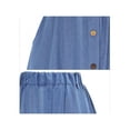 thumbnail image 5 of Topumt Women's A-Line High Waist Button Pleated Midi Skirt, 5 of 6