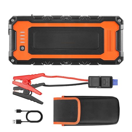 3000A Peak Car Jump Starter - 59.2Wh Portable Lithium Battery Booster Pack - for Gas/Diesel Engines Up to 8L - USB Quick Charge, LED Light - Emergency Jumper Box for Trucks, SUVs, Boats