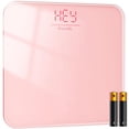 thumbnail image 2 of RIHJIN-Ovutek Bathroom Scale for Body Weight, Highly Accurate Digital Weighing Machine for People, Upgraded Batteries Included, Compact Size, LED Display, High Standards Sturdy Tempered Glass, 400lb,, 2 of 3
