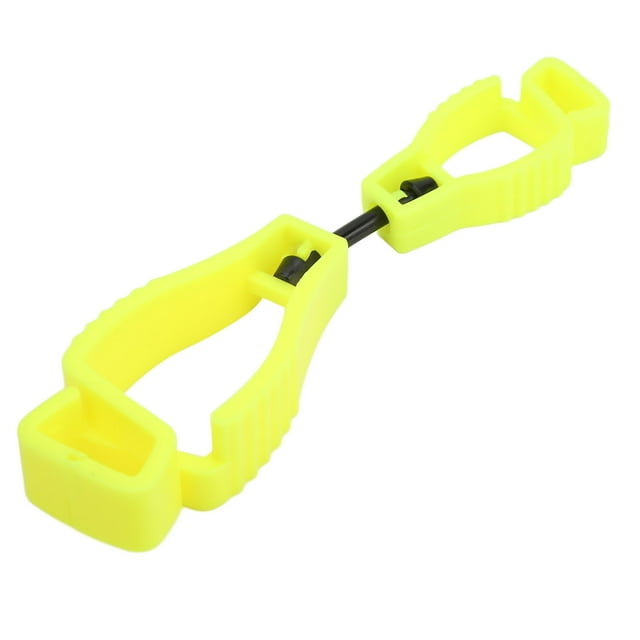 At-1 Guante de Trabajo, Sujetador Con Clip para Colgar Abrazadera de Trabajo de Seguridad de PlásTico Clip Antipérdida Negro