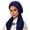 Navy, variant on Soft Breathable Comfortable Lightweight Versatile Stylish Modern Elegant Exquisite Crinkle Turban Hat Curved Tail Double Layer Heardband Hair Wrap For Casual Daily Wear Black