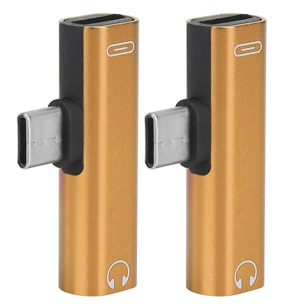 Adaptador de cable de audio, 2 piezas 2 en 1 Tipo Adaptador de audio Tipo Adaptador de cable de audio Construcción robusta