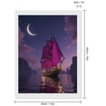 thumbnail image 2 of Diamond Art Kits for Adults - Moonlit Pink Sails Night Voyage 5d Diamond Painting for Adults, Diamond Art for Adults Beginners, Frameless Diamond Painting Kits for Adults for Home Wall Decor, 2 of 7