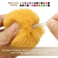 thumbnail image 3 of Uxcell Faux Fur Pom Poms for Hats, 24 Pcs Fluffy Soft Fur Poms Balls with Elastic Loop for Keychain Knitting Hats DIY Scarves Gloves Bag Christmas, Blue, 3 of 6