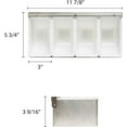 thumbnail image 6 of TrueCraftware- 4 Compartment Condiment Dispenser Garnish Tray Bar Caddy Stainless Steel Body with Acrylic Hinged White Color Lid- Condiment Server Caddy Bar Garnish Holder Bar Accessories Fruit Salad, 6 of 7