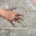 thumbnail image 4 of Latepis 12x12 Rugs for Living Room Super Large Faux Sheepskin Fur Rug White with Grey Tips Area Rugs Sofa Fluffy Rug Shag Rug for Bedroom Home Office Entertainment Room Square, 4 of 6