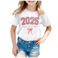 thumbnail image 3 of SNKSDGM Girls Shirts for Girls 14-16 Cute Tops for Teens Girls 14-16 Kids New Year 2025 Printed Short Sleeve T Shirt Tops Casual 6-7 Years, 3 of 3
