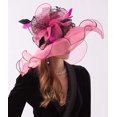 thumbnail image 5 of Women Organza Fascinator Hat Floral Tea Party Wedding Hat, 5 of 5