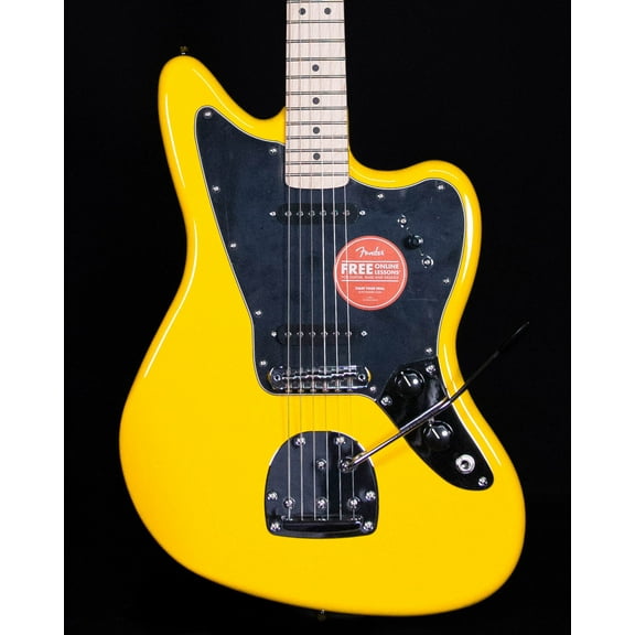 Squier FSR Affinity Jaguar Electric Guitar Vintage Tremolo Short Scale Body (Graffiti Yellow)