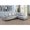 Silver White, variant on LIFESTYLE L Shape Sectional Sofa Sets with Waist Pillows for Living Room, Silver White