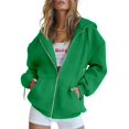 thumbnail image 1 of Sudadera con Capucha PRETTYGARDEN 2025 con Cierre Verde M, 1 of 7