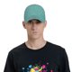 thumbnail image 4 of Fotbe Teal Green Glitter Gorro Clásico de Béisbol, Gorra Ajustable con Broche Snapback, Gorro de Exterior de Algodón Suave, 4 of 6