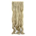 thumbnail image 2 of SHCKE Clip in Hair Extensions 24" Curly Hair Extension 3Pcs Ash Blonde Mix Bleach Blonde Clip On Hair Extensions Heat Resistant Synthetic Fiber Hair Pieces for Women, 2 of 5