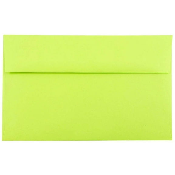 JAM Paper A10 Envelopes, 6 x 9 1/2, 250/Pack, Lime Green