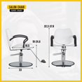 thumbnail image 3 of FDW Classic Hydraulic Barber Chair, for Salon Beauty Spa Haircutting Hair Styling, Barber Shop Equipment, Heavy Duty Frame (White）, 3 of 7