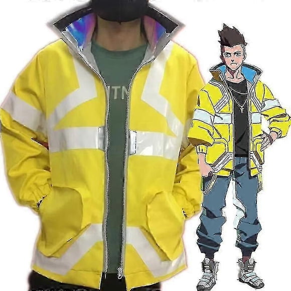 Anime Cyberpunk David Martinez Cosplay Costume Stand Collar Jacket Hoodie Zipper Coat Punk Adult Men