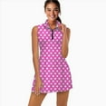 thumbnail image 2 of Neon pink stars Sports Dresses Women Tennis Dress Outdoor Badminton Golf Quick-Drying And Breathable Sports Dress, 2 of 4