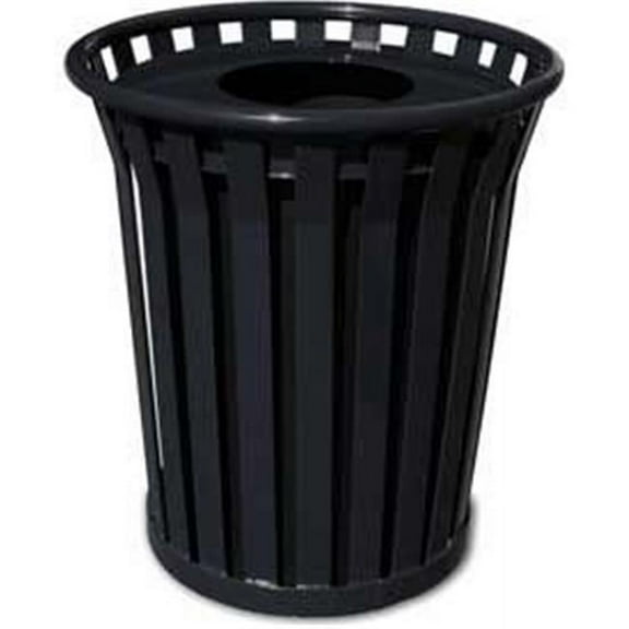 Global Industrial Steel Flat Lid For 36 Gallon Trash Can Black