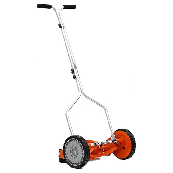 1204-14 14-Inch 4-Blade Push Reel Lawn Mower, Red