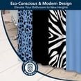 thumbnail image 6 of LVRLVR 1/4 Pcs Wild Animal Leopard Print Fabric Shower Curtain Rug Set - Zebra Print Bath Mat Bathroom Decoration, Red and Black, 70.8" × 70.8", 6 of 8