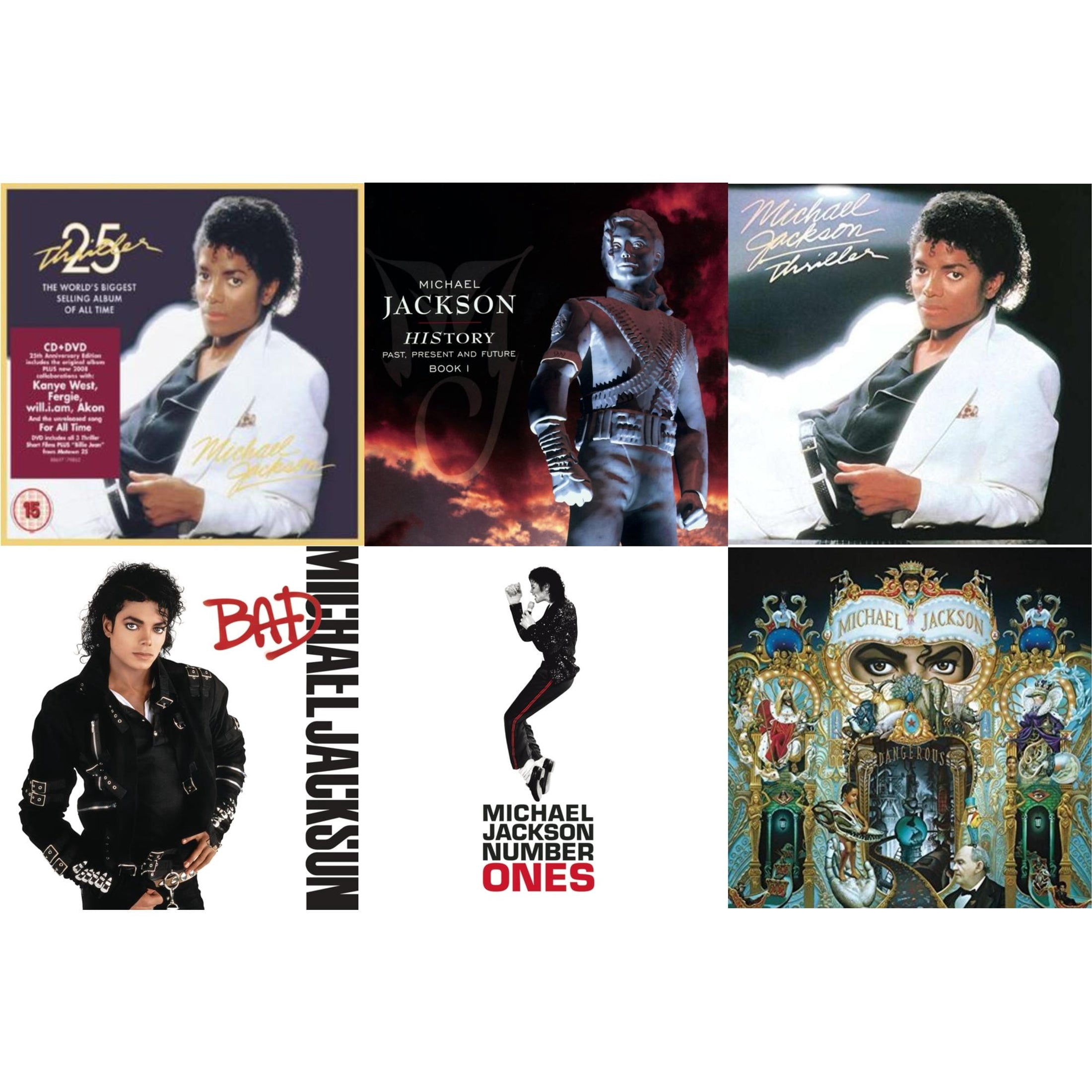 Bad & Essential Michael Jackson & Dangerous & Thriller (40Th
