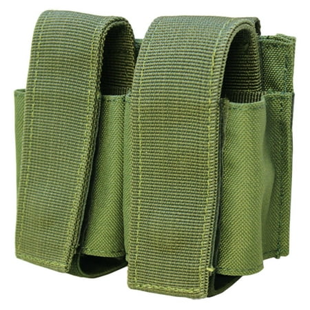 Flashbang Grenade Pouch - Double 40mm Tactical MOLLE PALS Grenade Pouch Holster Case Shell Pouch-OD GREEN