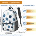 thumbnail image 3 of Geometric Hexagon White Pattern 17" School Backpacks for Teens,Waterproof Oxford Fabric,S-Shape Padded Straps for School,Travel,Hiking,Camping, 3 of 6