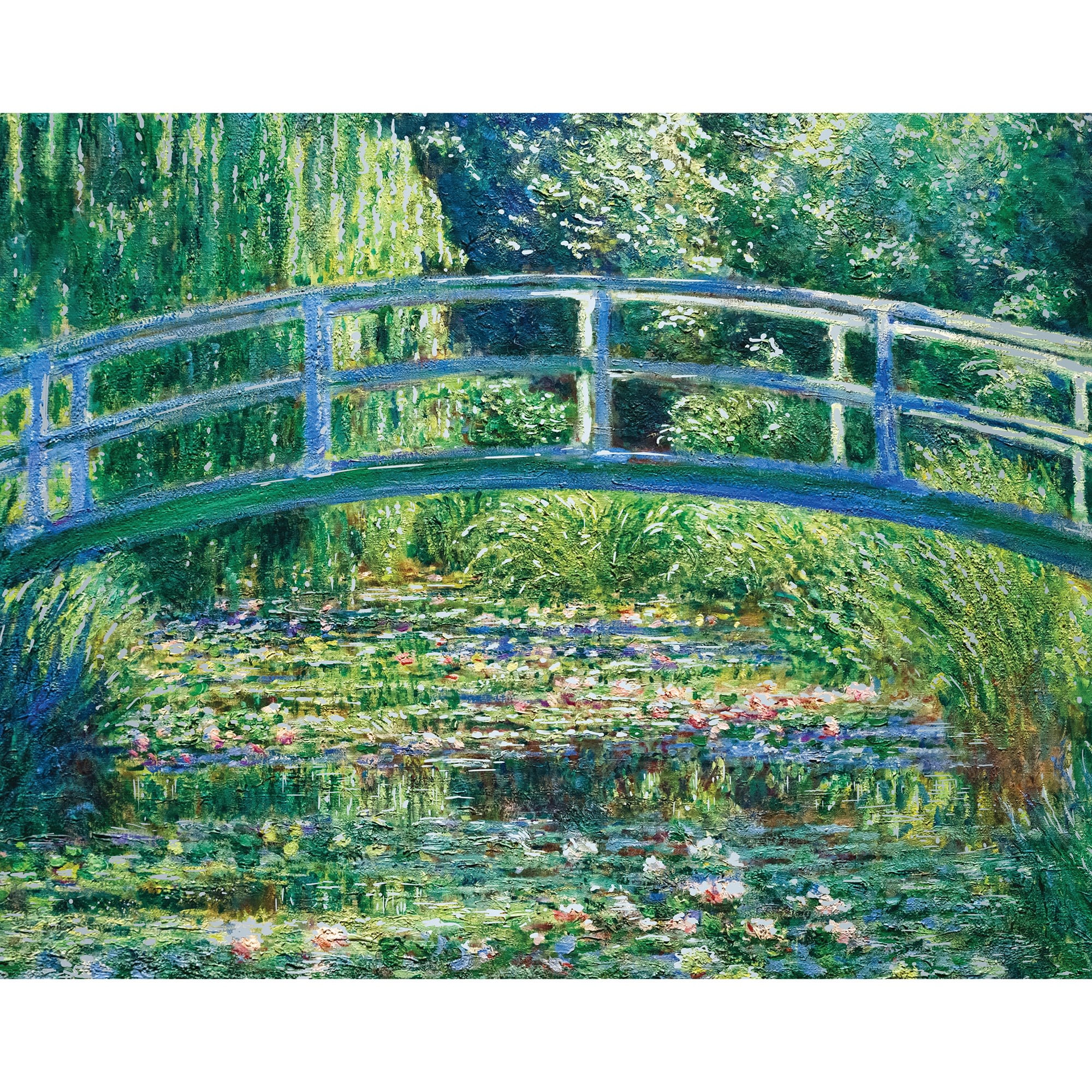 Mindbogglers Platinum 1500-Piece Jigsaw Puzzle: Bridge Over a Pond of Water Lilies by Monet - Jigsaws for Adults - Deluxe Jigsaw Puzzles - 33x26in