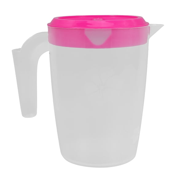 UEETEK Red Plastic Drink Pitcher with Lid for , Juice, Iced Tea - Ideal for Home, Office, and Outdoor Use