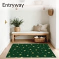 thumbnail image 3 of ODIKA 3'x5' Machine Washable Non-Slip Area Rug, Festive Constellation Accent with Yuletide High Traffic Rug, Green, 611323, 3 of 7
