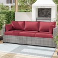 thumbnail image 6 of Snubbull 8-Piece Patio Furniture Cushions, Replacement Outdoor Cushions for 3-Seat Sectional Sofa, Waterproof & Zipped, 25.6"*23.6"*7", Fuchsia Red​, 6 of 8