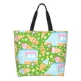 thumbnail image 2 of Bingfone Canvas Tote Bag for Women with Inner Pocket Aesthetic Cute Shopping Tote Bags Reusable Grocery Bags-Icecream Truck, 2 of 9