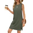 thumbnail image 2 of Vestido Sampeel sin mangas tipo tank, cuello redondo, verde, talla M, 2 of 6