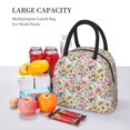 thumbnail image 5 of Fotbe Bunny Floral Pattern Lunch Bag, Insulated Lunch Box, Small Leakproof Cooler Food Lunch Containers Reusable High Capacity Lunch Tote Bags for Work, Travel, Outdoor, 5 of 6