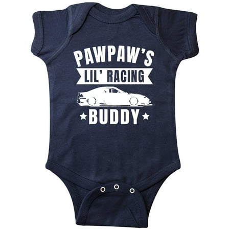 

Inktastic Pawpaw s Lil Racing Buddy with Car Silhouette Gift Baby Boy or Baby Girl Bodysuit