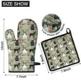 thumbnail image 6 of Cute Bulldog Dog and Flower Florals Kitchen Oven Mitt and Pot Holder Sets 2 Pcs for Baking, Cooking and Grilling, Heat Resistant Up To 392 °F, 6 of 7