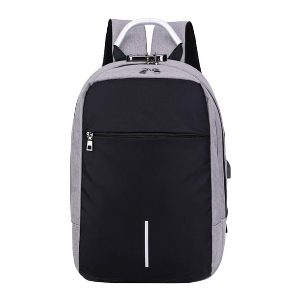 Mochila de viaje para portátil, transpirable, ligera, para la universidad, para mujer y hombre. Gris claro